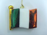 GLASS IRISH FLAG ORNAMENT